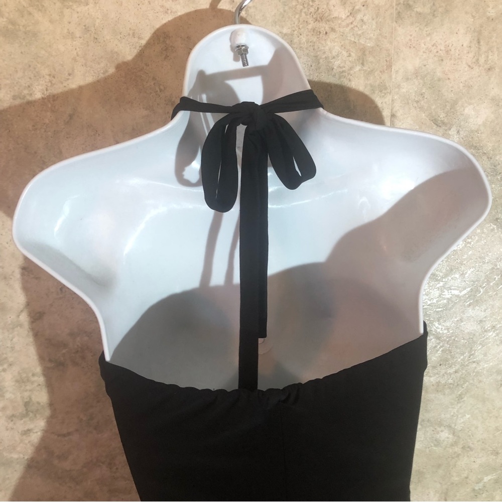 B. Darlin Strapless Laced Hem Black Dress - Picture 8 of 12
